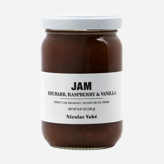 Jam, Rhubarb, raspberry & vanilla, 240 g