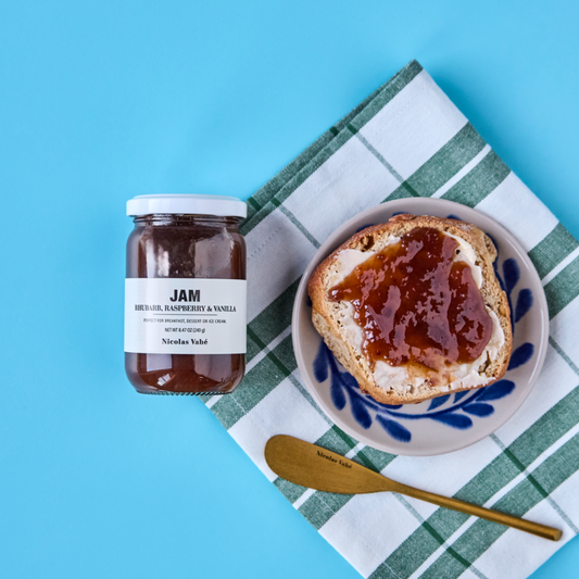 Jam, Rhubarb, raspberry & vanilla, 240 g