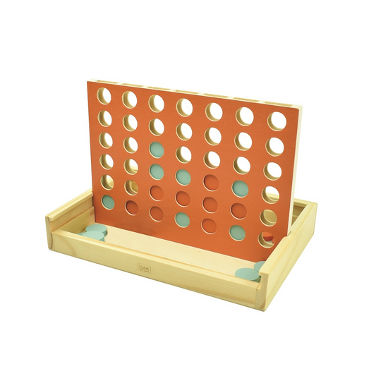 Fire på stribe / Af træ