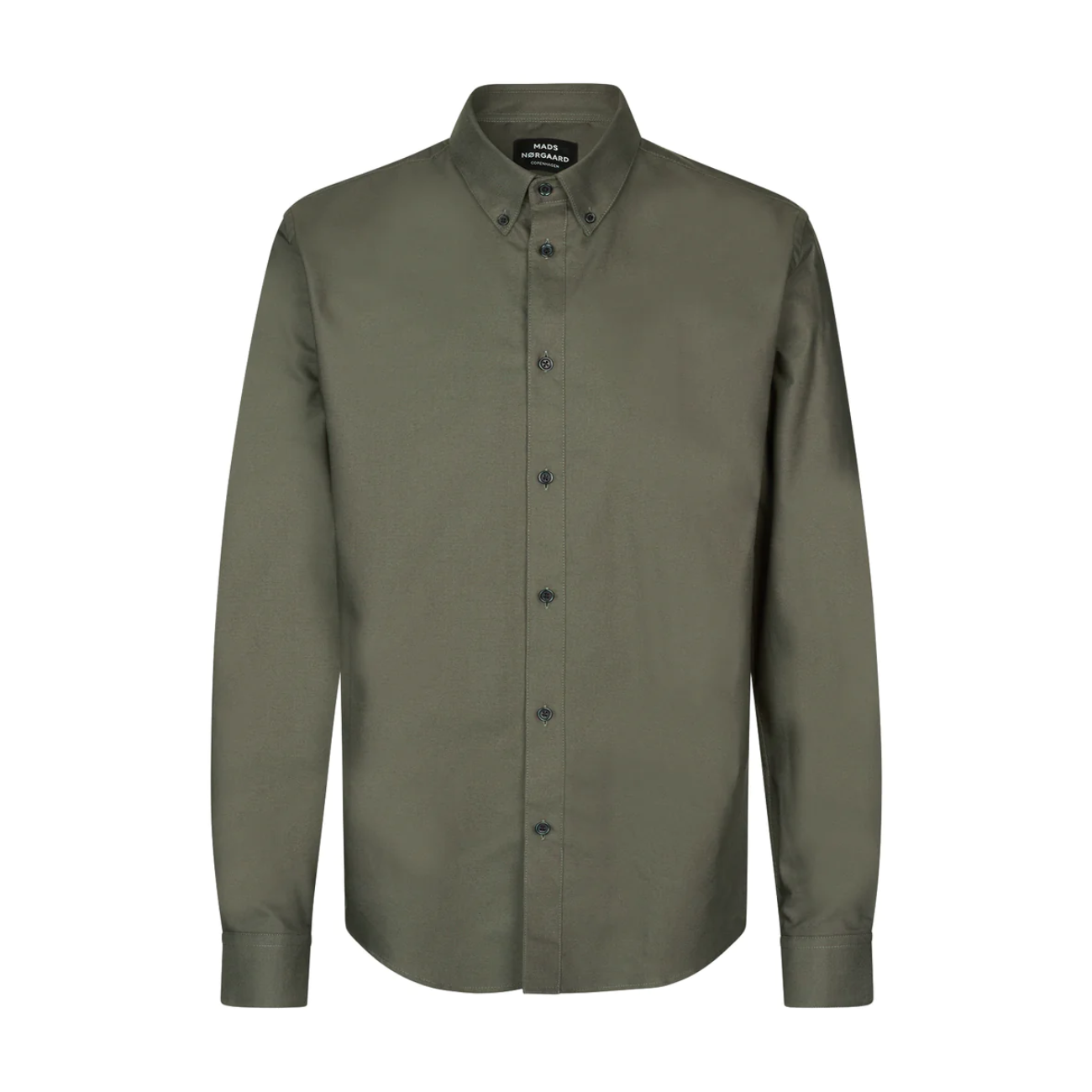 Cotton Oxford Sune Shirt / Beluga (Armygrøn) - NYHEDER!