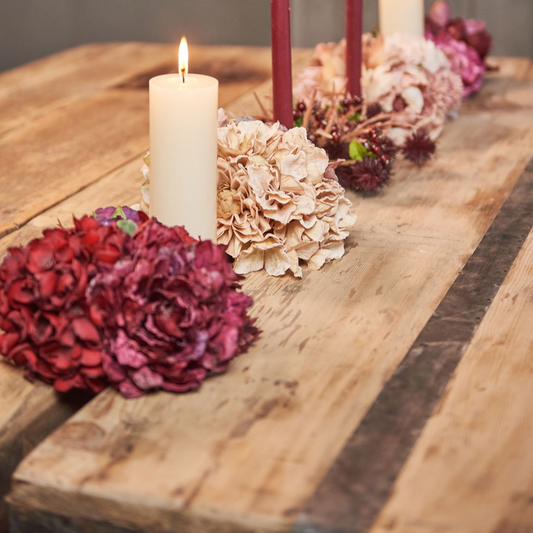 Hortensia hoved / Deep red / D 17 cm