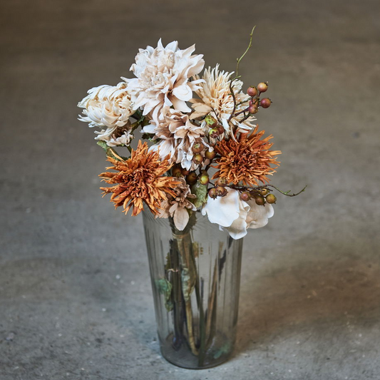 Georgine / Hvid / stilk 66 cm