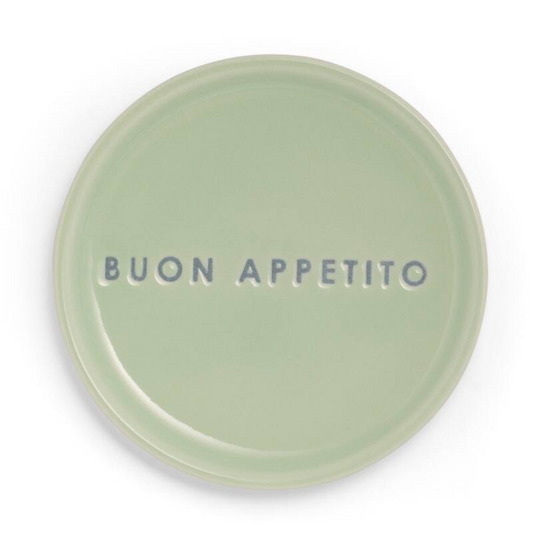 Ceramic petit four plate - BUON APPETITO light green ø8.5cm