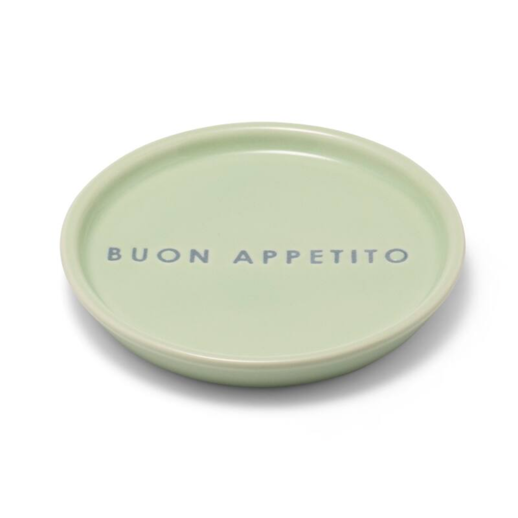 Ceramic petit four plate - BUON APPETITO light green ø8.5cm