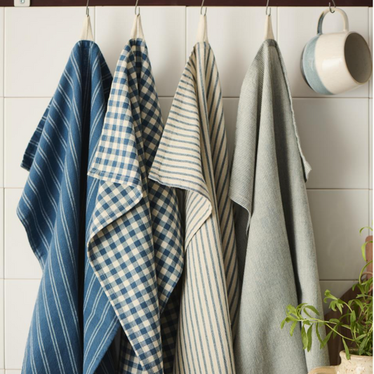 Viskestykke Bertram m/mørkeblå og natur mælkedrengestriber