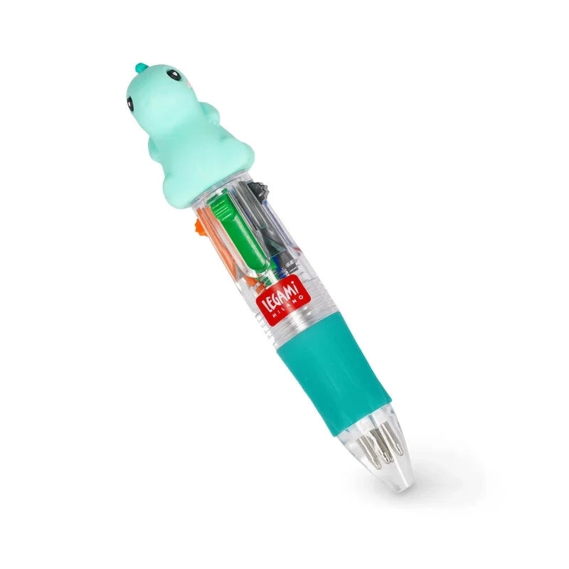 Mini magic rainbow Dino / Kuglepen med fire farver