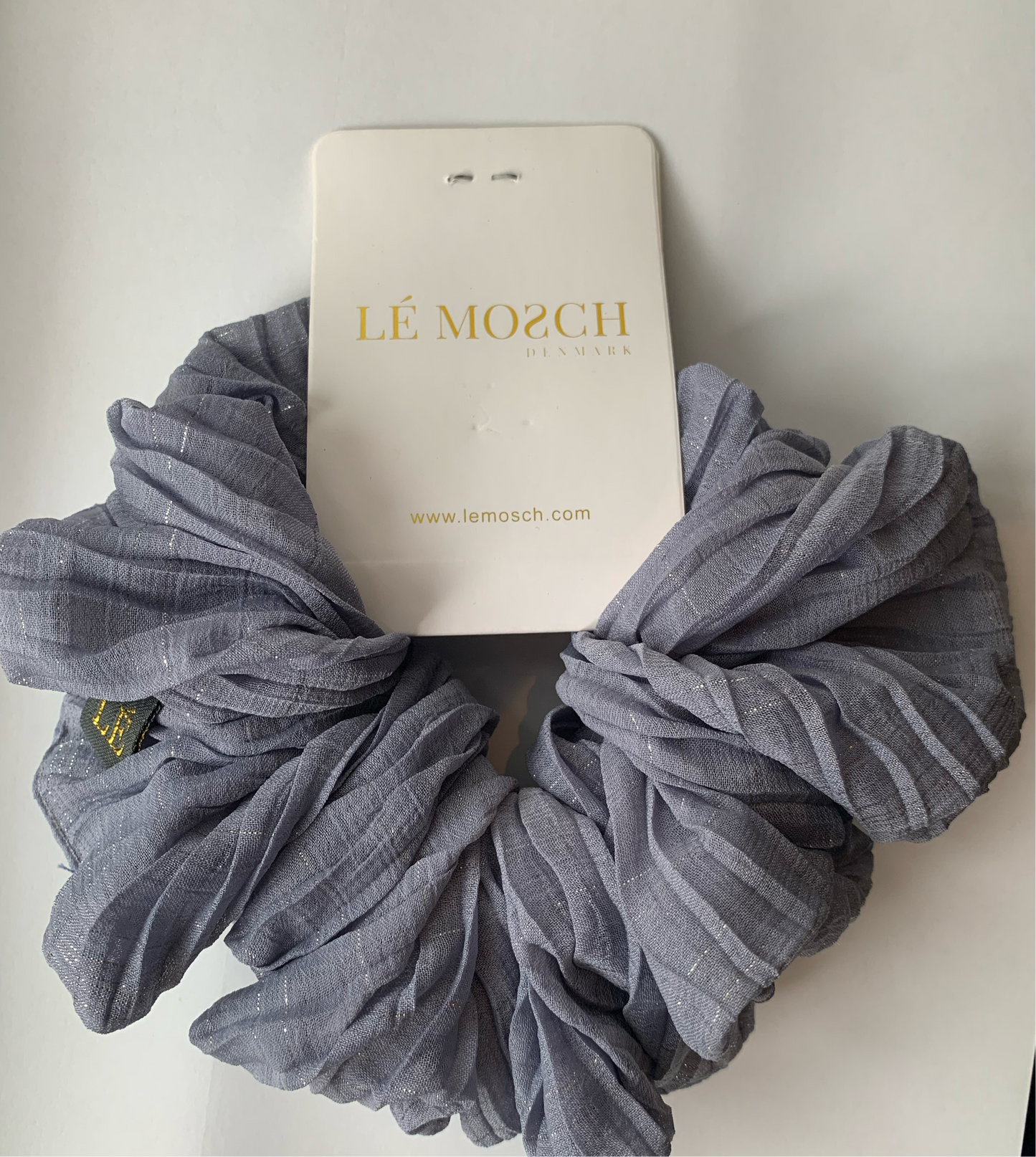 Kamille MEGA scrunchie / glitter blå