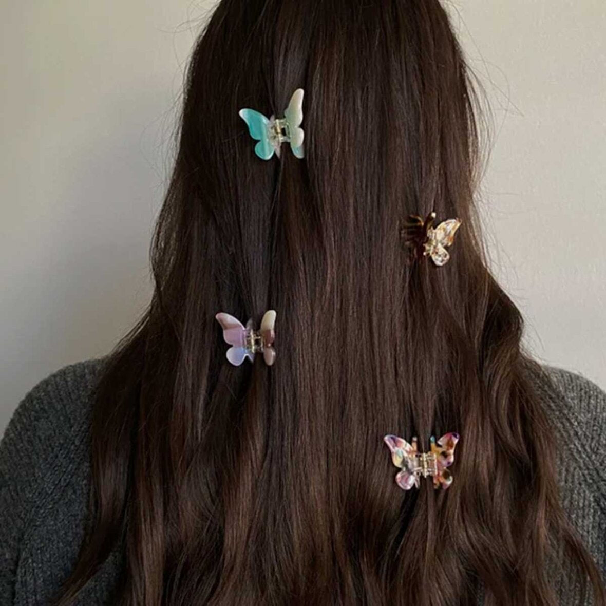 Lille / Sommerfugle klemme / Powder glitter