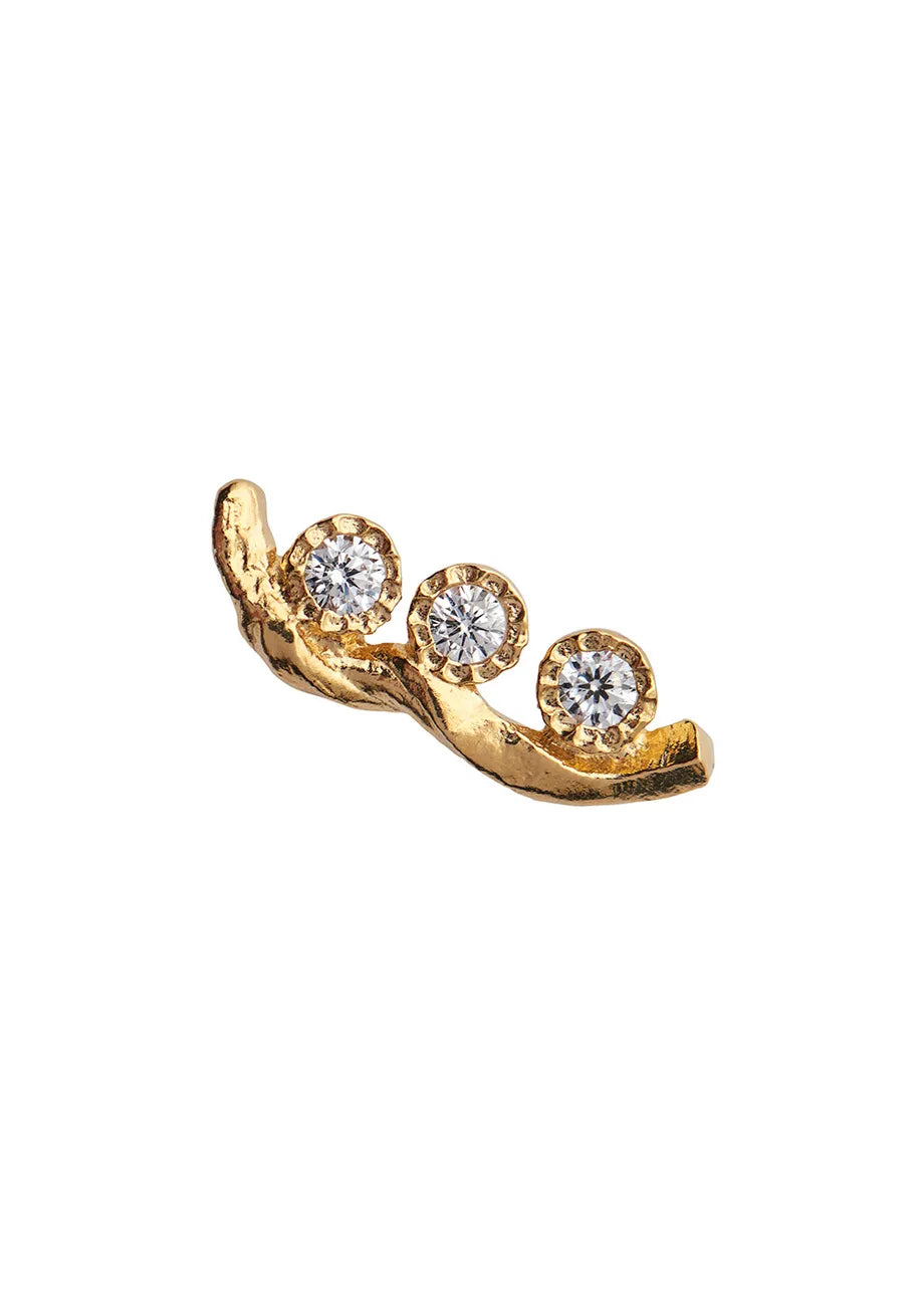 Flow earring with three stones
