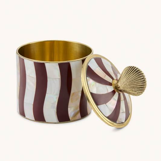 Abby Shell Circus Box Large Burgundy / Smykkeskrin