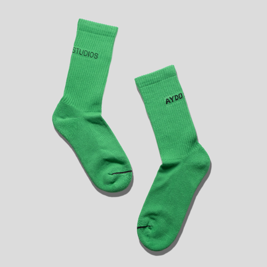 Tennis Sock Cotton Terry / Mid Calf / Kelly Green