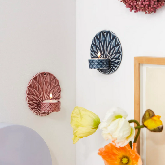 Pipanella væghængt fyrfadsstage / Rosa