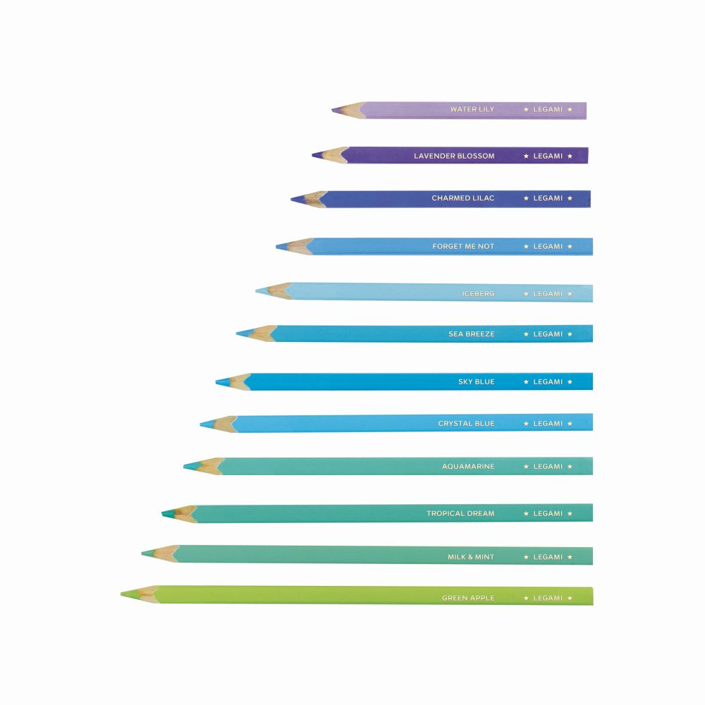 Farve blyanter, Live Colourfully - Cyan / 12 blyanter