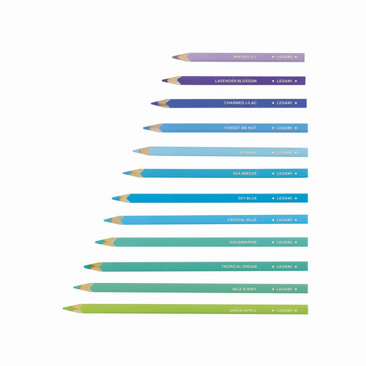 Farve blyanter, Live Colourfully - Cyan / 12 blyanter