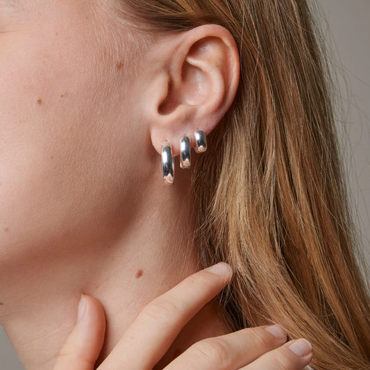 Classic wide hoop 15 mm - sølv