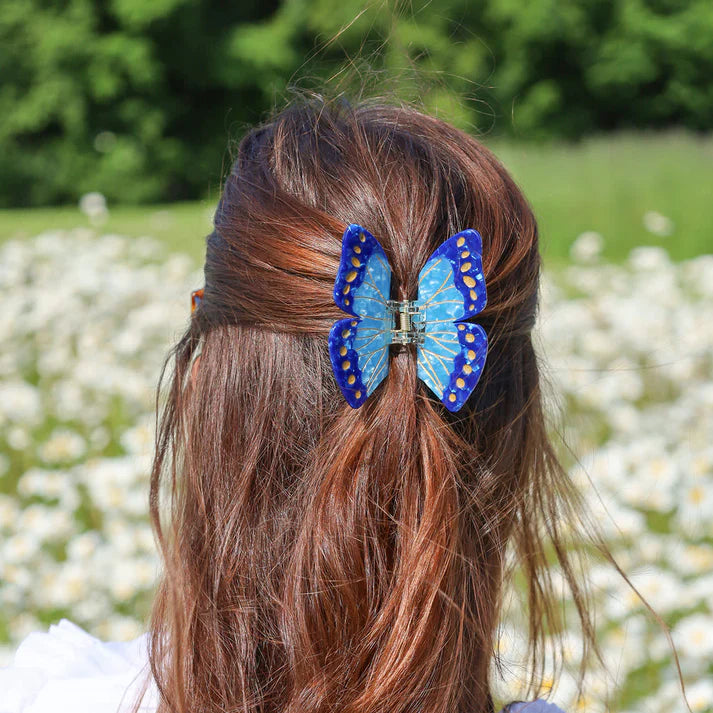 Morpho sommerfugl Hårklemme / blå