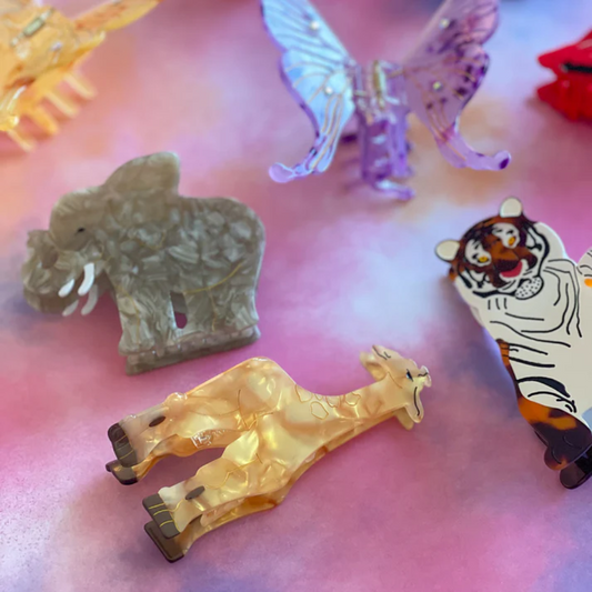 Mini Ugle Hårklemme / Hvid