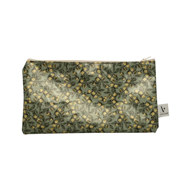 Cosmetic Bag Lemon / Dusty Green