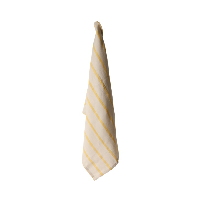 Viskestykke Stripe - 2 stk. / sand/yellow