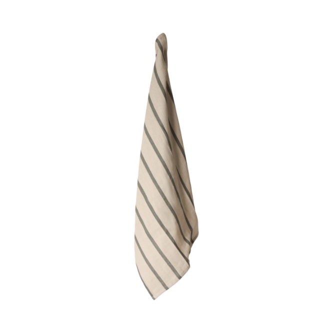 Viskestykke Stripe - 2 stk. / sand/charcoal