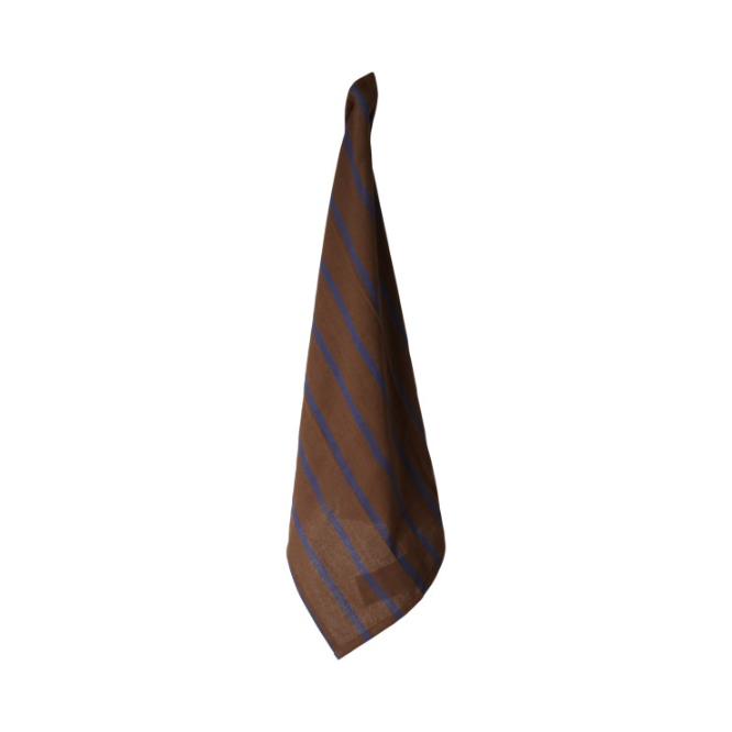 Viskestykke Stripe - 2 stk. / brown/cobalt