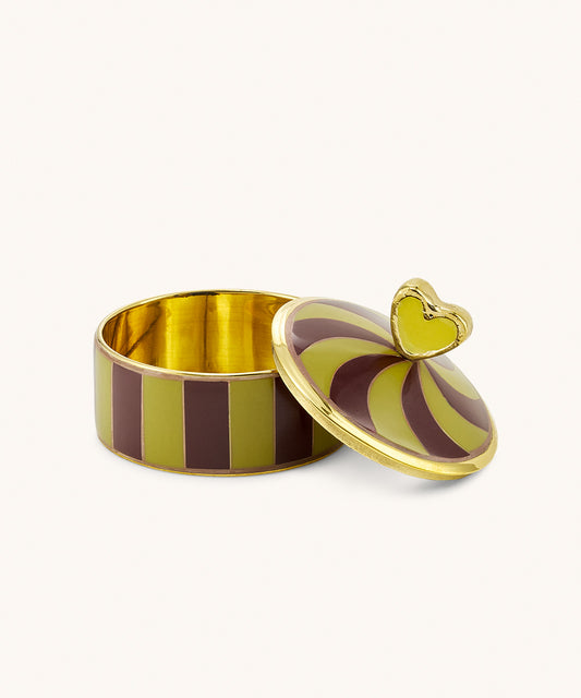 Pyar Heart Circus Box Medium Yellow / Smykkeskrin