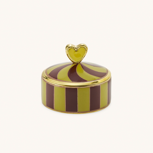 Pyar Heart Circus Box Medium Yellow / Smykkeskrin