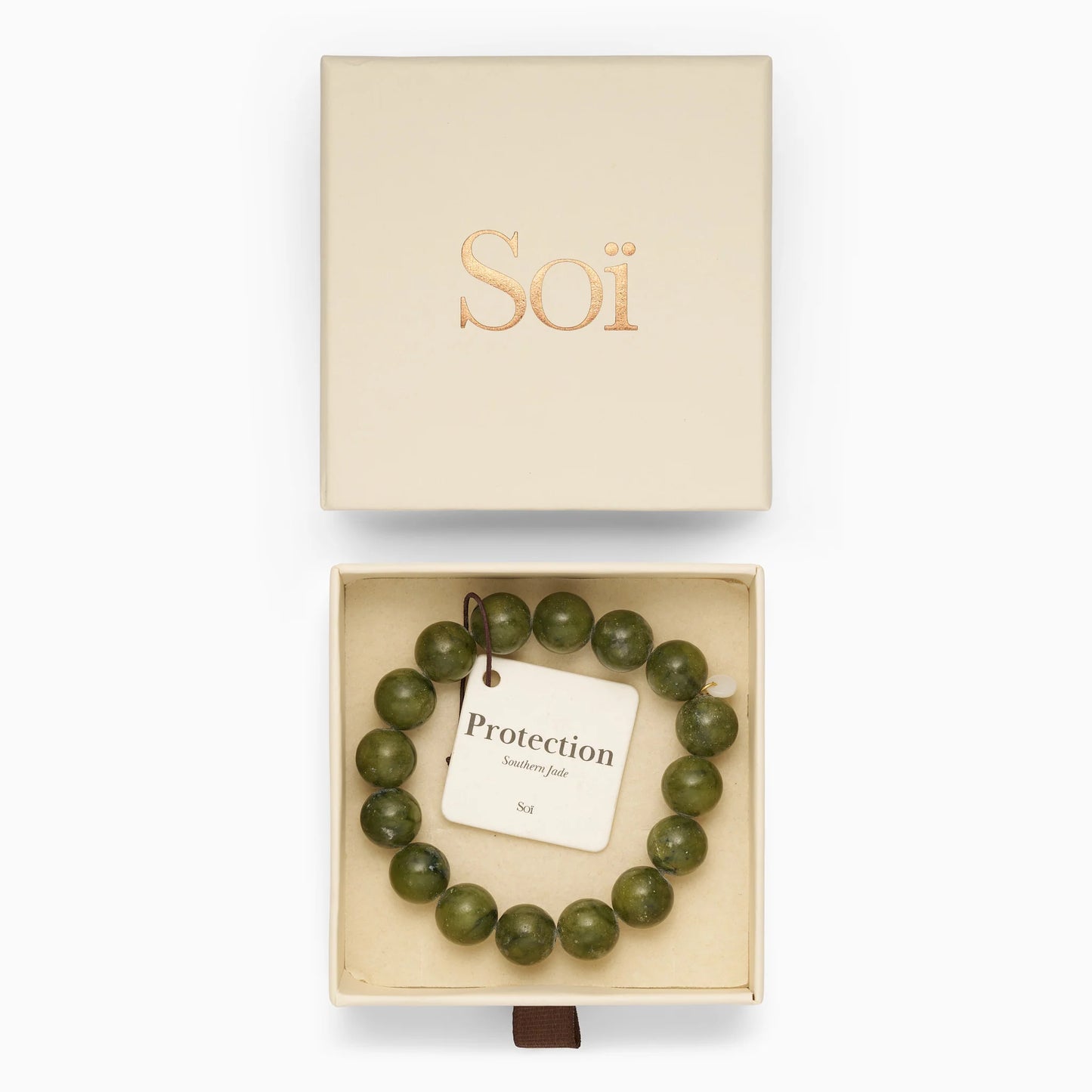Chunky Southern Jade Stretch / Armbånd / Stor