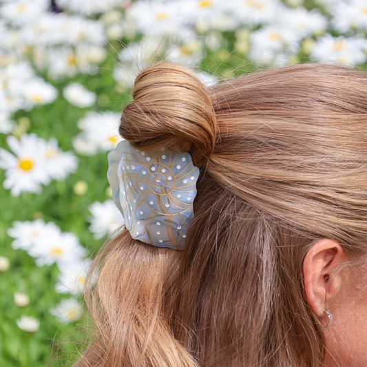 Strandskal Hårklemme / Lyseblå