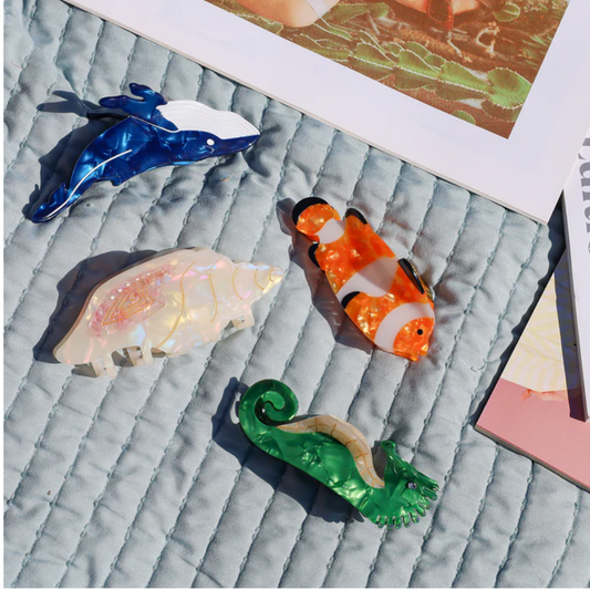 Konkylie Hårklemme / Råhvid