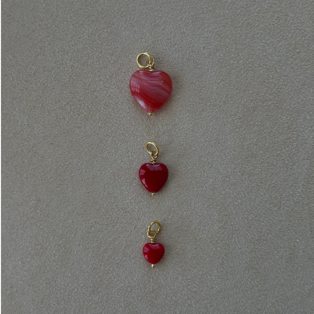 FRENCH PETITE HEART PENDANT / Vedhæng / Rose
