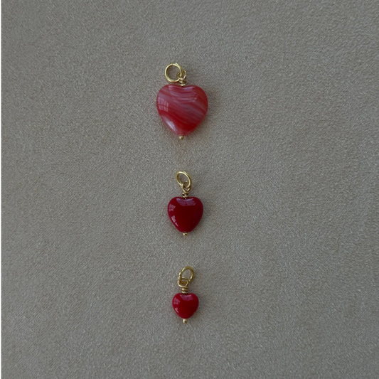 FRENCH PETITE HEART PENDANT / Vedhæng / Rose