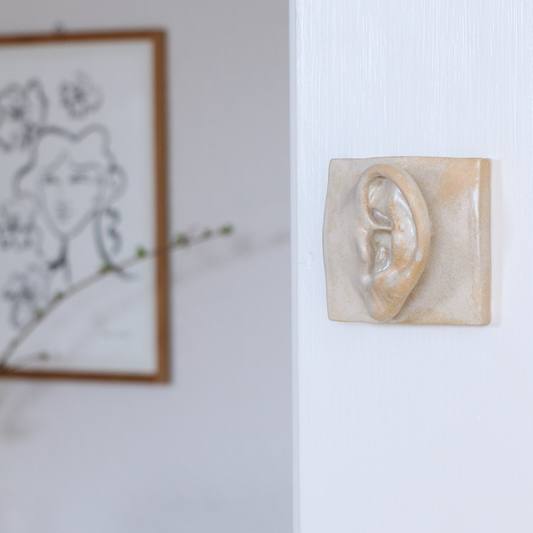 Square Ear / Left / Antique White