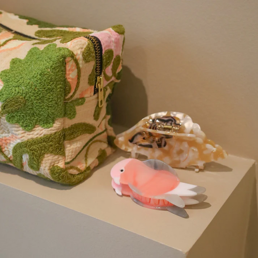 Rødhals Fugl Hårklemme / Rosa