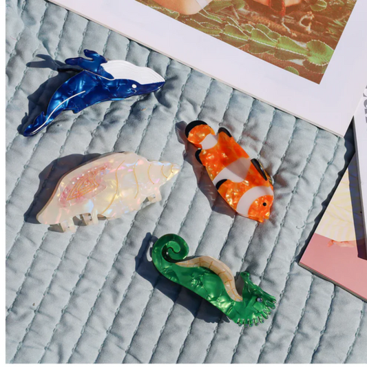 Kolibri Hårklemme / Grøn/Lilla