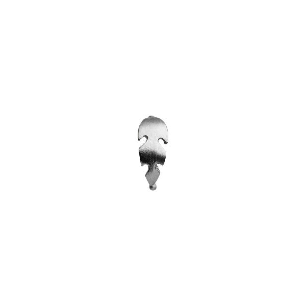 Petit feather earring piece silver