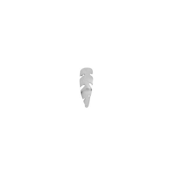 Petit creol with feather earring silver