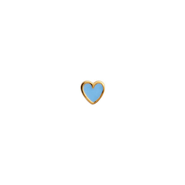 Petit love heart light blue enamel
