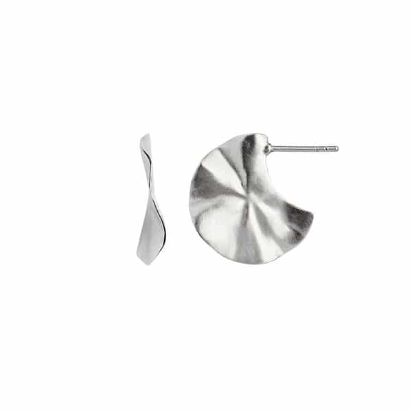 La feuille creol earring silver