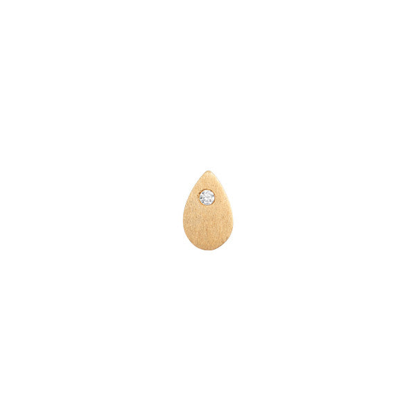 Petit sparkling teardrop w/zircon earring