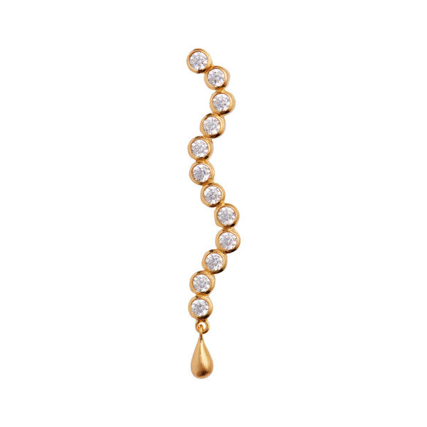 Midnight sparkle earring long - left