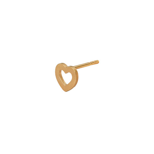 Petit open love heart earring