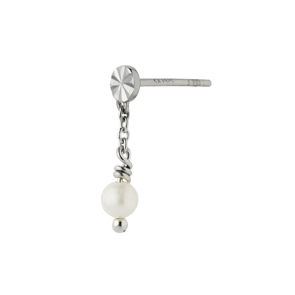 Tres petit etoile earring with pearl silver