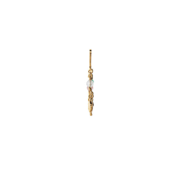 Three dancing ile de l'amour with stones behind ear earring