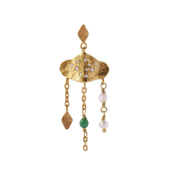 Ile de l'amour with dancing stones earring