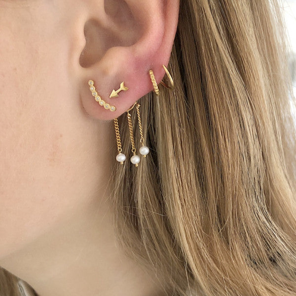 Seven dots earring piece left