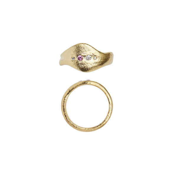 Ile de l'amour ring with stones