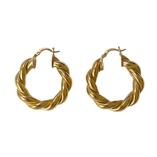 Lara polished hoops