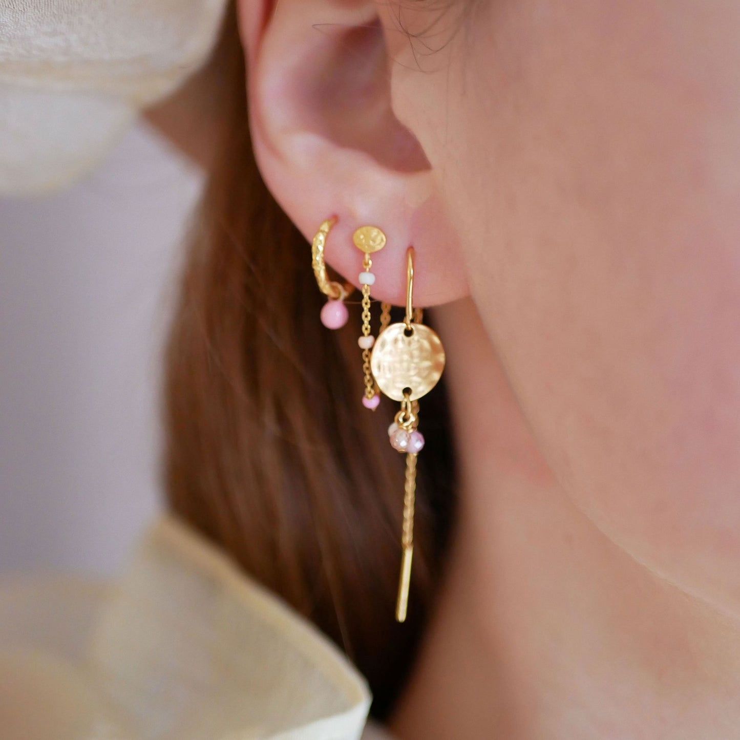 Belle hoops / Light pink