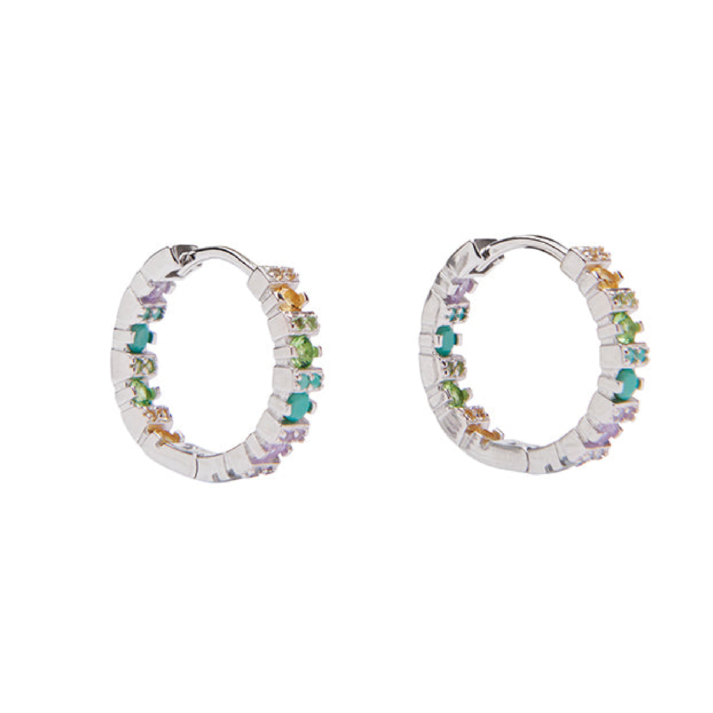 Siri hoops multi pastel silver